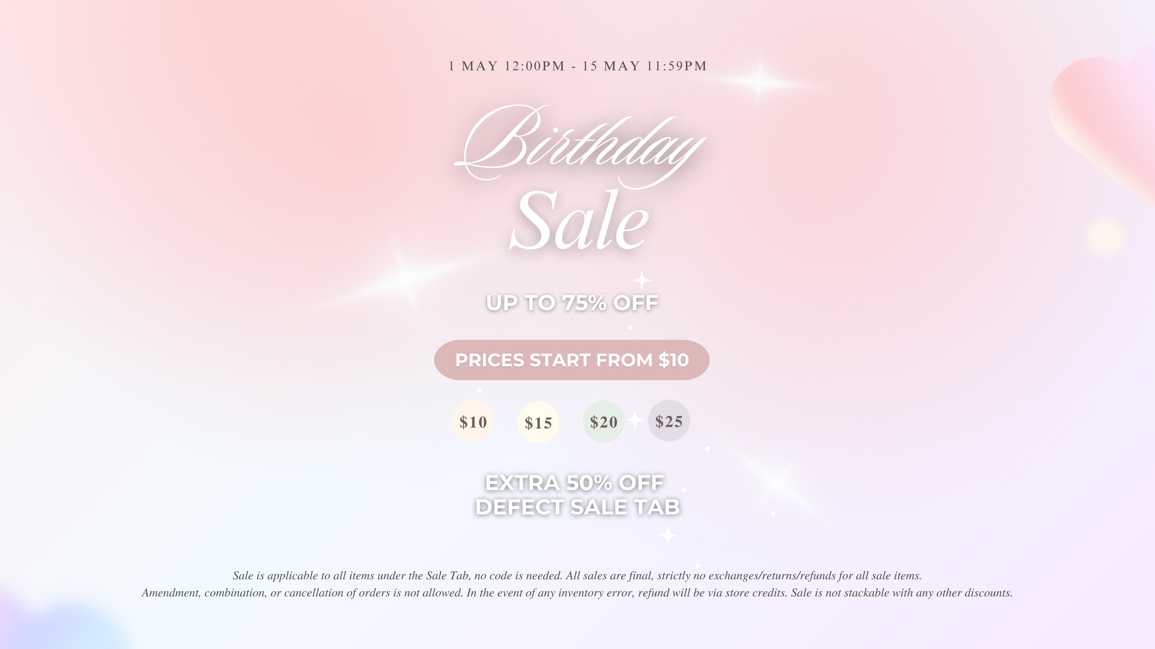 $10-25 SALE