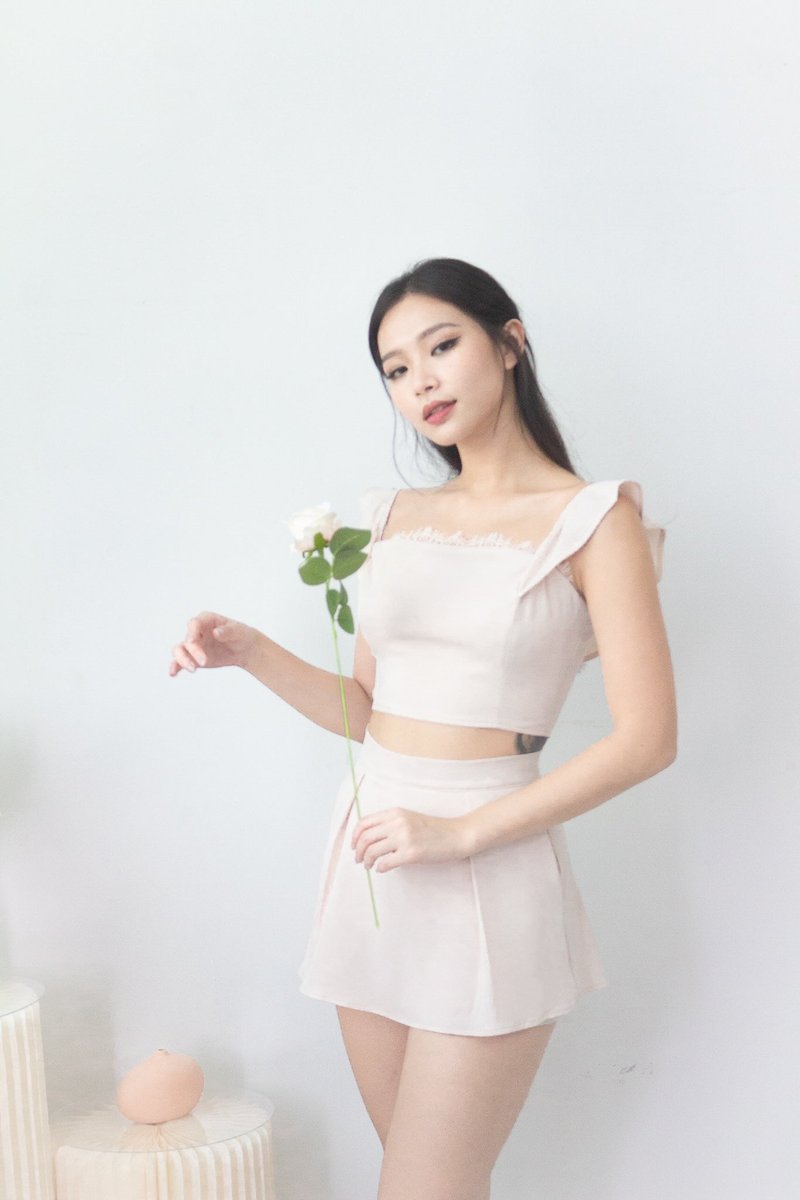 Odette Lace Top in Nude Blush 