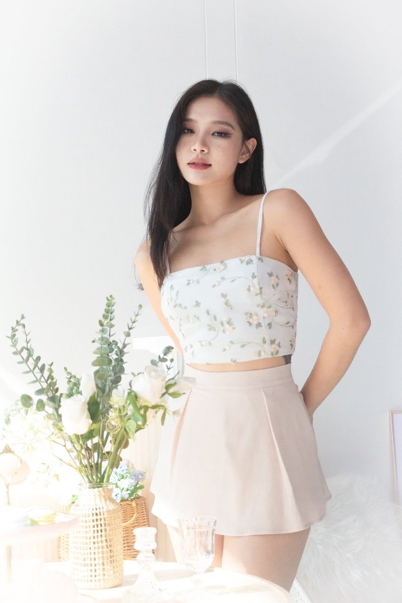 Blossom Embroidered Top in White